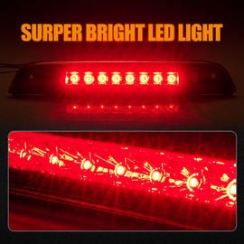 Cxdar Third 3rd Brake Light LED for 2007-2017 Jeep Patriot, High Mount Rear Brake Lights Assembly for 07-17 Jeep Patriot, Waterproof Center Cab Lamp Stop Light (Red)