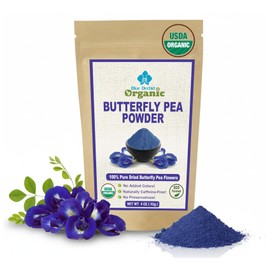 Butterfly Pea Flower Powder - Organic Blue Matcha Tea and Latte - Natural Food Coloring - 4 OZ