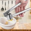 Stainless Steel Manual Food Garlic Press Crusher Mincer Squeezer Household