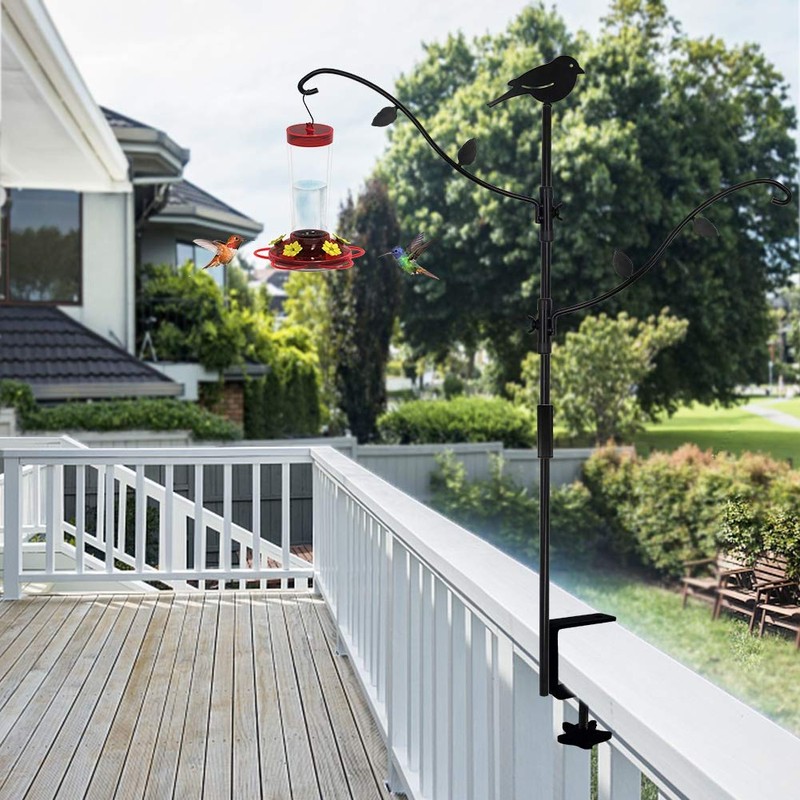 yosager Deck Bird Feeder Pole Bird Feeding Station Kit Porch