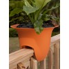 Rail Planter Red 18" Rnd