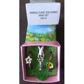 Avon Spring Fling Stackable Ring Set Size 8