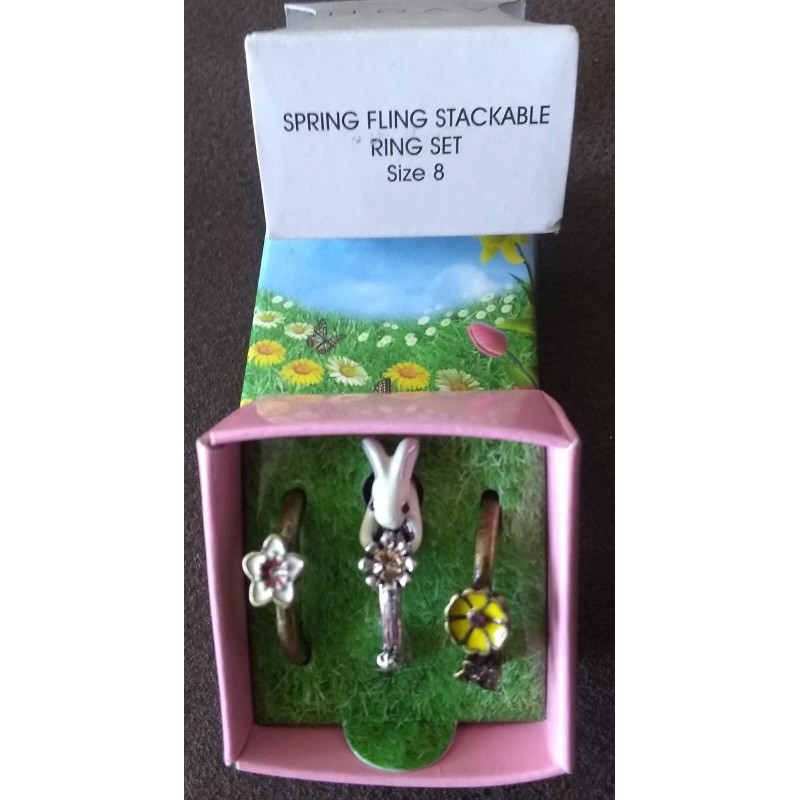 Avon Spring Fling Stackable Ring Set Size 8