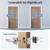 KNOBWELL 6 Pack Satin Nickel Door Handles Interior, Passage Door