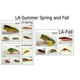 Akuna Seasonal Lures for Bass Fishing for Each of The USA 50 States (Pack of 15), Louisiana, Spring/Summer/Fall