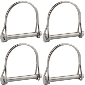 VTurboWay 4 Pcs Safety Coupler Pins 5/16"" x 2-3/4""(8mm x 70mm), Shaft Locking Pin, Full Marine grade 316 stainless steel Heavy duty