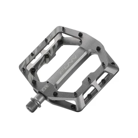 Funn Funndamental Flat Pedals - Wide Platform Bicycle Pedals for BMX/MTB Mountain Bike, Adjustable Grip for Outstanding Stability, 9/16-inch CrMo Axle (Gray)