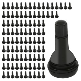 CDWTPS TR415 Tire Valve Stem, Rubber Snap-in Short Black Tire Valve Stem for Tubeless 0.453 Inch 11.5mm Rim Holes on Standard Vehicle Tires(100pcs/Bag)