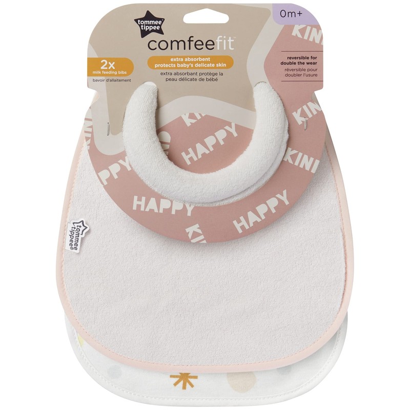 Tommee Tippee Milk Feeding Bibs, Comfeefit, Super Soft and Extra