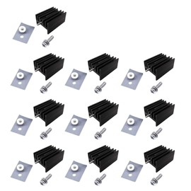 Easycargo 10 Packs TO-220 Heatsink + Insulator/Mounting Kits for LM317 LM317t L7805 L7812 L78XX Voltage Regulator, IRF Z44N 3205 520N 630 1404 MOSFET Transistor (20mm x 15mm x 11mm)