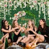 Greenery Greenery Happy Birthday Backdrop for Women Girls Caaerttply Green