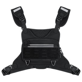 flintronic Outdoor Chest Bag, Lightweight Chest, Security Travel Pouch, Vest Chest Bags, Sport Chest Pocket Bag Adjustable Belt, for Outdoors Workout Hiking Men Women