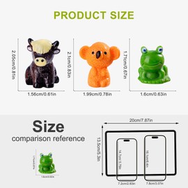 jrootouh 52pcs Mini Resin Animal Figures Bulk Duck Mushroom Frog Tiny Resin Animals Little Small Figures Miniatures for Party Favors Bag Fillers Dollhouse Decor
