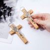 DICOSMETIC 2 Stück Kruzifix Wandkreuz Holzkreuz Mit Jesus 11x6.4x2.3cm Kleines