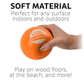 GoSports Soft Bocce Set Includes 8 Weighted Balls, Pallino and Case, Play Indoors or Outdoors