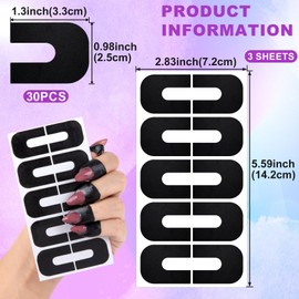 Isslly 30 PCS Nail Polish Protector for Fingers, U Shape Gel Nail Stickers, Cuticle Protector for Nail Painting, Nail Polish Guards for Fingers, Easy to Peel Off, Nail Art Supplies for Nail Design