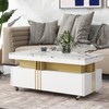 Harper & Bright Designs Contemporary Coffee Table with Faux Marble