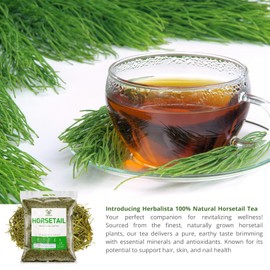 Herbalista Premium Loose Horsetail Tea (8 oz | 226g) | 100% Natural Cola de Caballo Herbal Tea | Shave Grass | Makes 100-120+ Cups | Stand-Up Resealable Bag | Crafted by Nature
