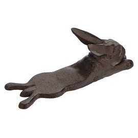 Sumnacon Cast Iron Cute Rabbit Door Stop - Heavy Duty Floor Door Stopper Avoid Drilling Hole, Vintage Iron Doorstop Wedge for Patio Yard Garden Farmhouse Home Office Commercial Industrial