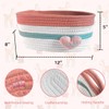 SHIANCE&LI Small Woven Basket Cute Cotton Rope 12"x 8" x