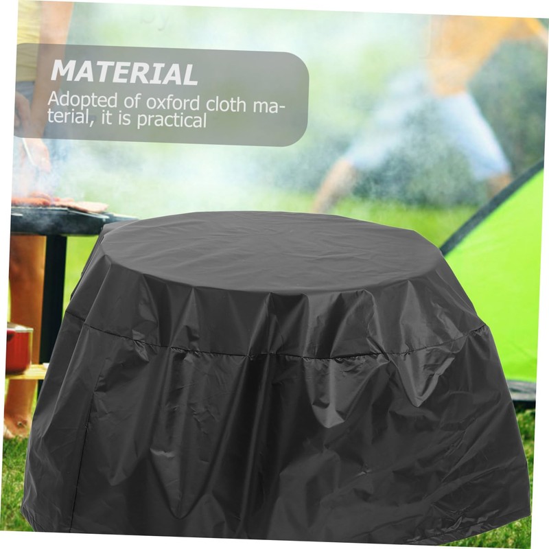 KONTONTY BBQ Grill Cover Weather Resistant Outdoor Grill Cover Round