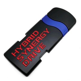 1x Hybrid Synergy Drive Car Emblem Badge Logo for Universal Cars Rear Liftgate (Black Red)
