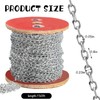 AIHSUMC 150ft Jack Chain, Galvanized Steel Link Chain with Spool