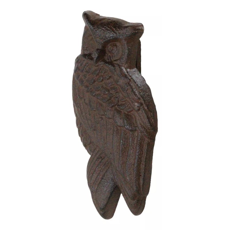 Cast Iron Metal Rustic Country Forest Nocturnal Owl Bird Door