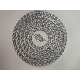 5 Pcs Lace Round Circle Cutting Dies,DIY Scrapbooking Artist Metal Cutting Dies Stencils Die Cut for DIY Photo Album Card Craft Paper Embossing Supplies 12cm