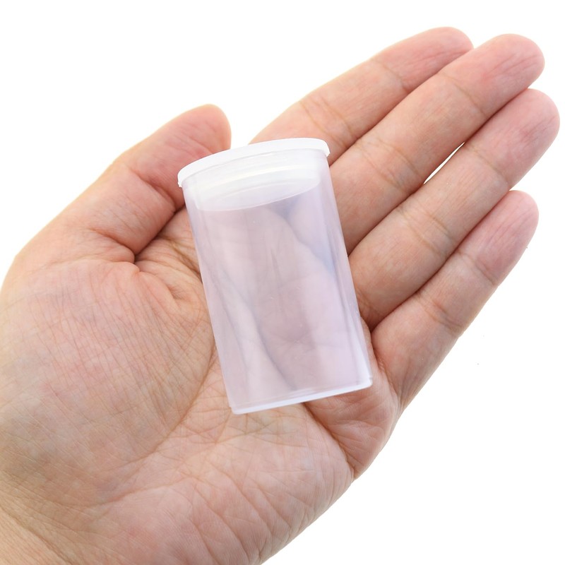 LUORNG 12 Pieces Plastic Transparent Film Canisters with Lids, Empty