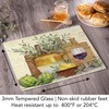 CounterArt Rustic Wine 3mm Tempered Glass Cutting Board 15” x