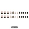 24pcs Short Square Shape Press On Nails, Fake Nail With