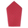 Trafalgar Men's Rowan Geometric Pattern 12x12 Silk Pocket Square, Red