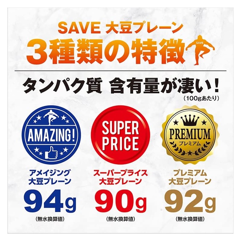 SAVE Amazing Soy Plain Soy Protein, Soy Protein, Protein, Non