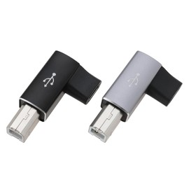 EMSea 2 Pieces MIDI Adapter USB-C Female to MIDI Male USB-C Female to MIDI 90 Degree Adapter Compatible with Printers MIDI E-Pianos Synthesizers USB Microphones