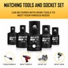 Mr.wintek 5 Piece Impact Socket Adapter Set and Reducer Set,