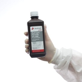 Dealmed Hydrogen Peroxide 3% USP – 16 fl. oz. USA Made Hydrogen Peroxide Cleaner, Hydrogen Peroxide 3 Percent First Aid Cleaner, Hydrogen Peroxide Solution for First Aid Kit and Medical Facilities