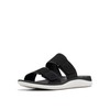 Clarks Women's Glide Joy Slide Sandal, Black Synthetic, 9