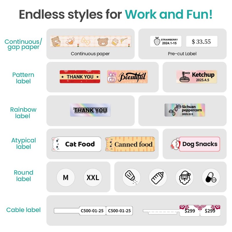 Phomemo Label Maker Machine, D35 Small Label Machine Handheld Label