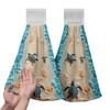 Cneztholim Sea Turtle Hanging Kitchen Towels Summer Ocean Tie Towels