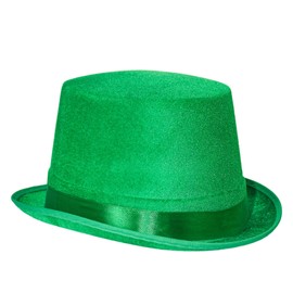 Carnavalife Felt Cup Hat Satin Hat Round Wizard with Satin Ribbon for Adults and Children (Green)