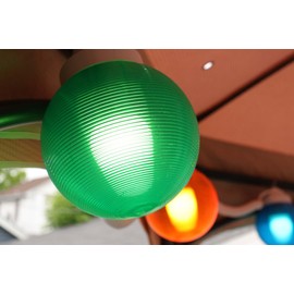 TentandTable 6 Globe Light Set, Mixed Colors with White Cord, 30 ft