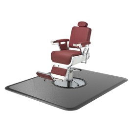 mefeir 4’x 5’x 1/2'' Thick Salon Mat for Hair Stylist, Barber Floor Mats with Round Base, Salon Chair Mat Comfort Standing, Barbershop Beauty Spa Equipment