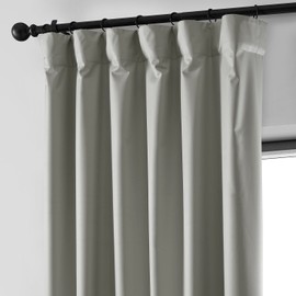 HPD Half Price Drapes Essential Solid Blackout Curtains for Bedroom 96 Inches Long (1 Panel) Thermal Insulated Blackout Curtains for Living Room Rod Pocket Window Curtains, 50W x 96L, Greige