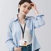 Lanyardio 2 Pack ID Badge Holder, White and Pink ID