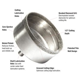 Century Drill & Tool 05577 Diamond Hole Saw, 3/4"