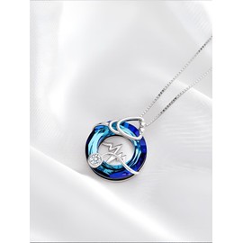 OCJ Nurse Gifts for Women 925 Sterling Silver Stethoscope Necklace with Crystal Nurses Day Graduation Gifts Medical Jewelry for Doctor Nurse RN Medical Student White Coat Ceremony