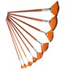 9Pcs Painting Brush Set Nylon Wool Fan shaped Watercolor Acrylic
