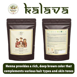 Henna-Based Natural Hair Color Powder, Ammonia-Free Brown Dye for Healthy Hair