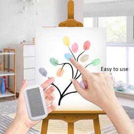 Ink Pads for Rubber Stamps, Stamp Pad for Fabric Wood Paper Stamping, Washable Fingerprint Thumbprint Ink Pad, Craft Ink Pad Stamps Partner DIY Color (Yellow)